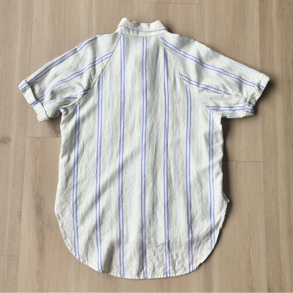 Aritzia Wilfred Free Linen Blend Short Sleeve Casual Button Down Top size XS - Picture 7 of 7